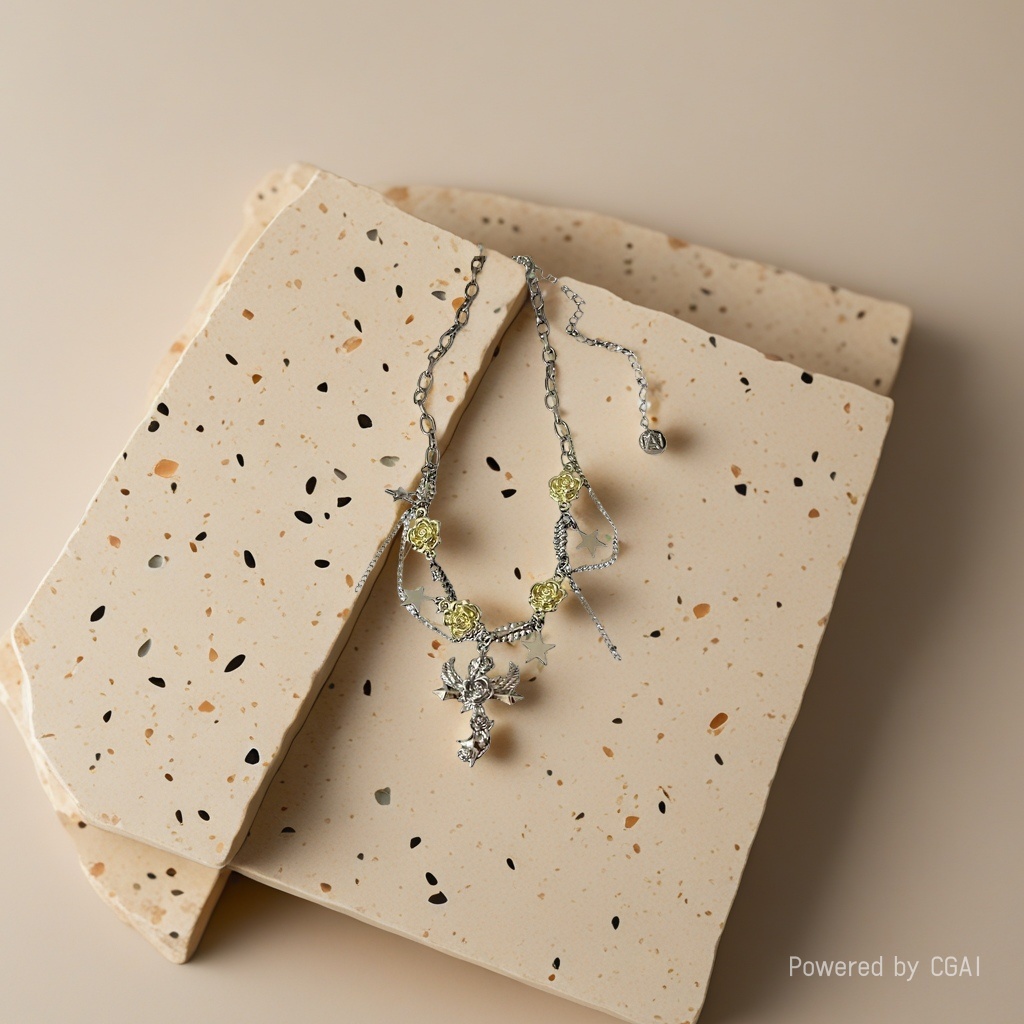 项链女长款简约/银饰品/周大生项链/925银饰/沙金大项链产品图