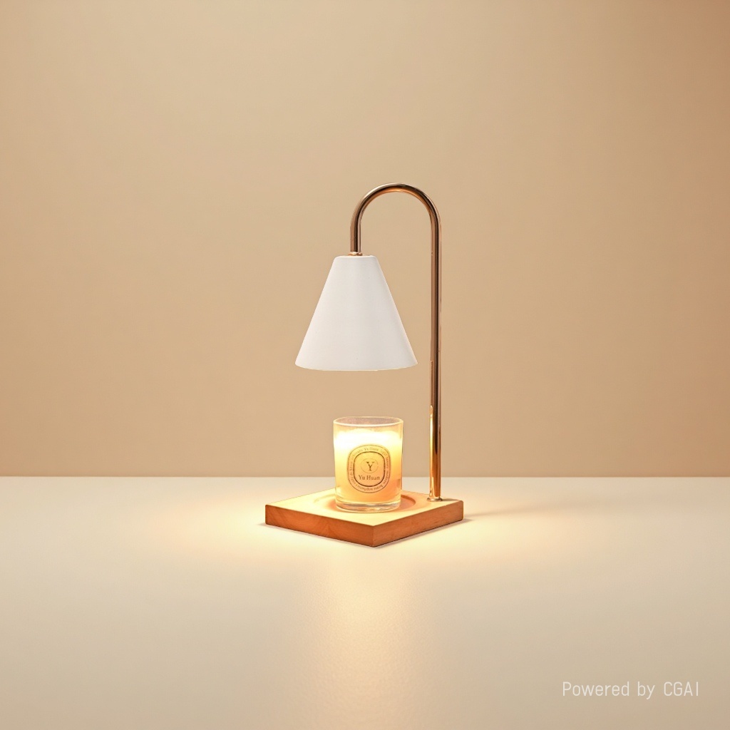 LED decorative light, white lampshade, scented wax lamp, atmosphere magnetic attraction light box, lotus artificial flower lamp