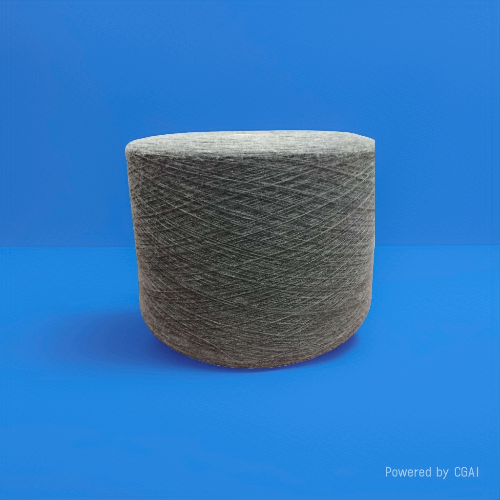 Grey yarn is rolled into other yarns for knitting wool balls for hand crochet