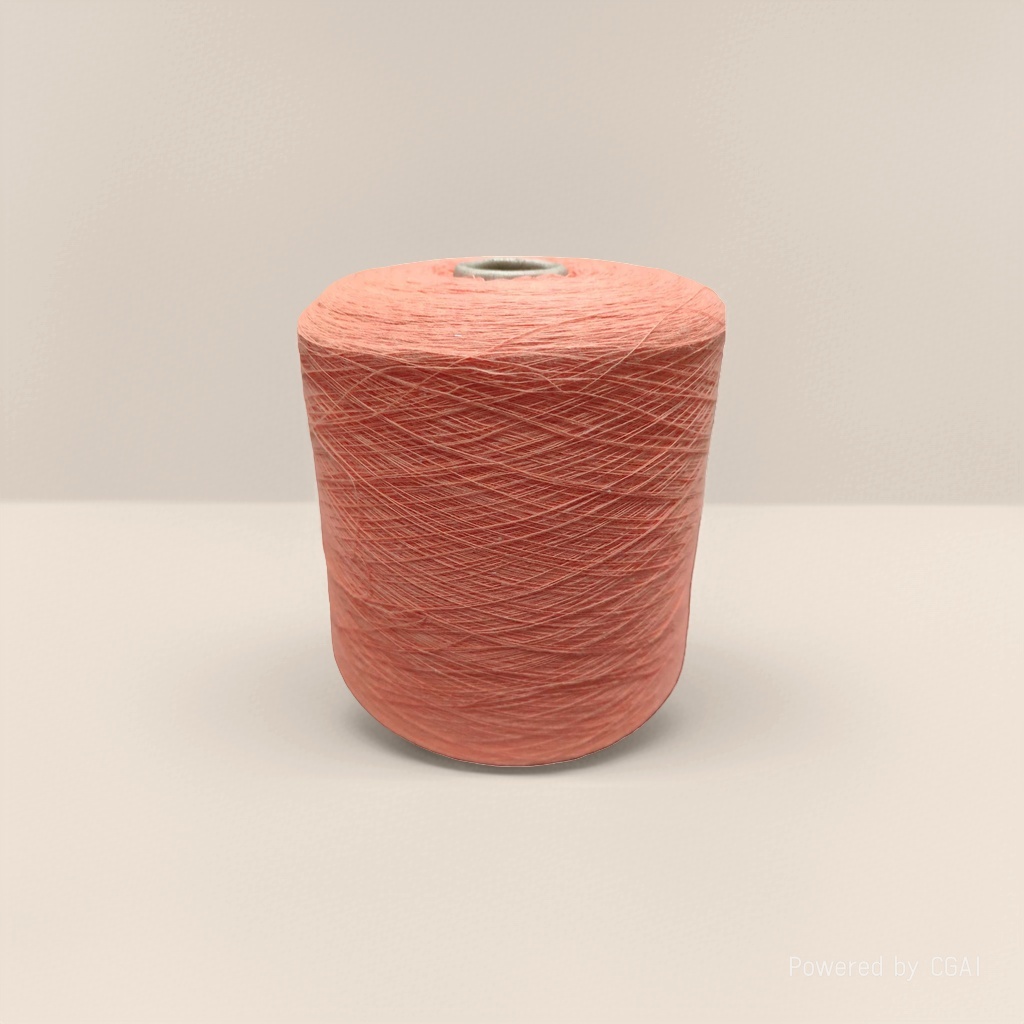 Cotton orange milk cotton spun yarn rolls, 6mm nylon yarn balls for baby yarn