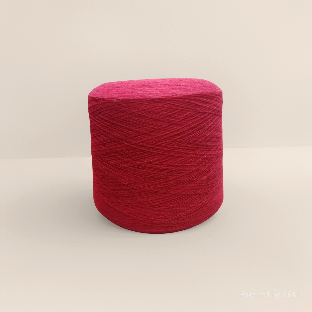 Red yarn tubes are used for hand-knitted crochet with cotton yarn of moderate thickness Application Scenario