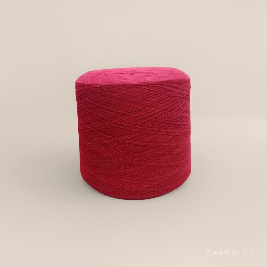 Red yarn tubes are used for hand-knitted crochet with cotton yarn of moderate thickness Specification image