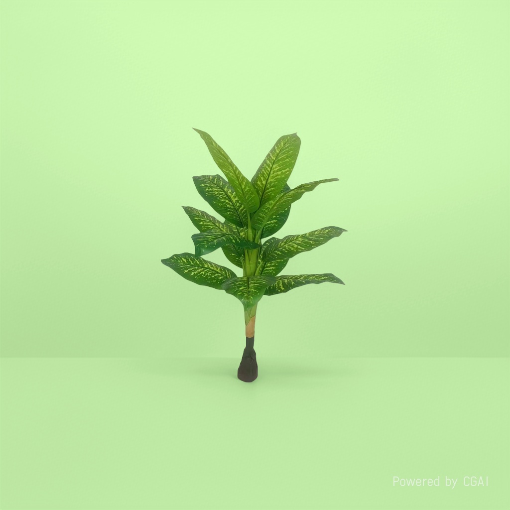 绿色斑叶仿真马醉木微景观植物盲盒 人造仿真植物仿真花