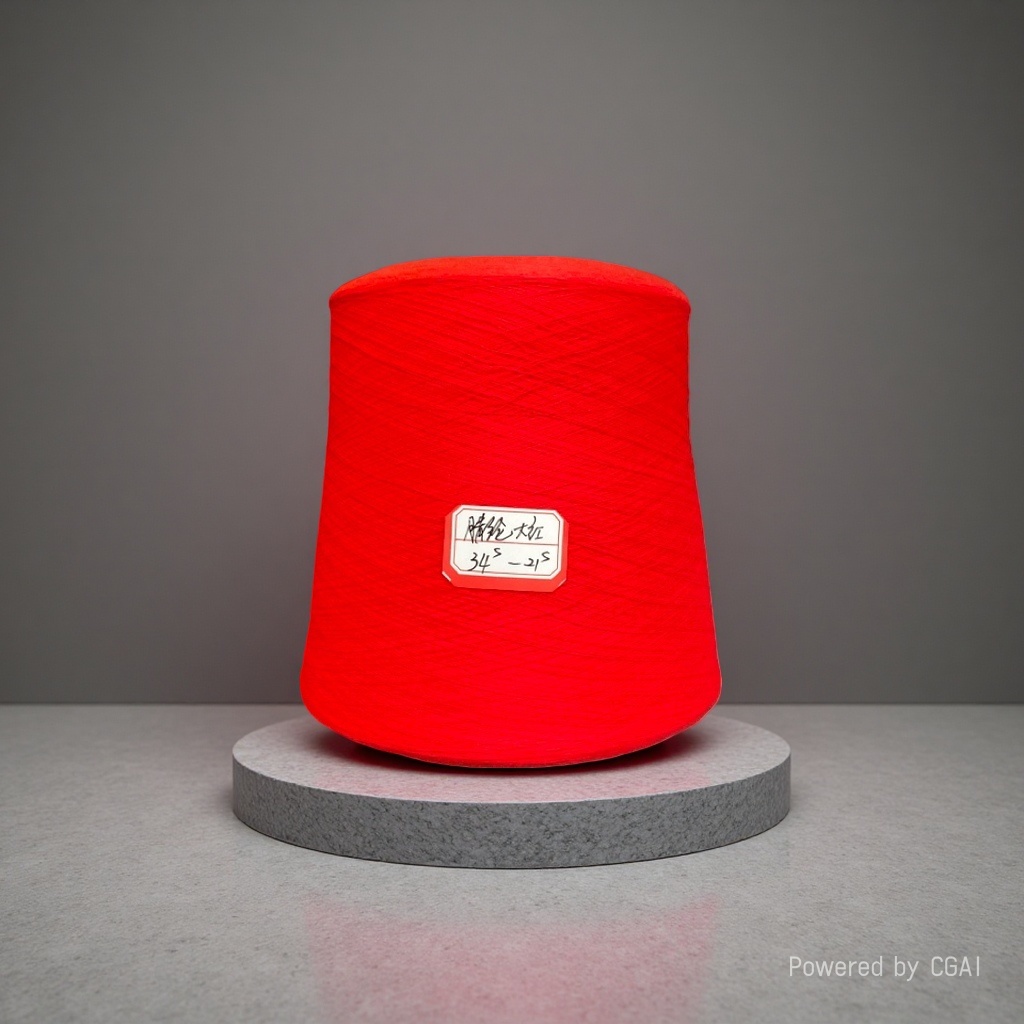 Red yarn tube braided wool, DIY cotton thread acrylic blend, multiple specifications available for selection details Picture