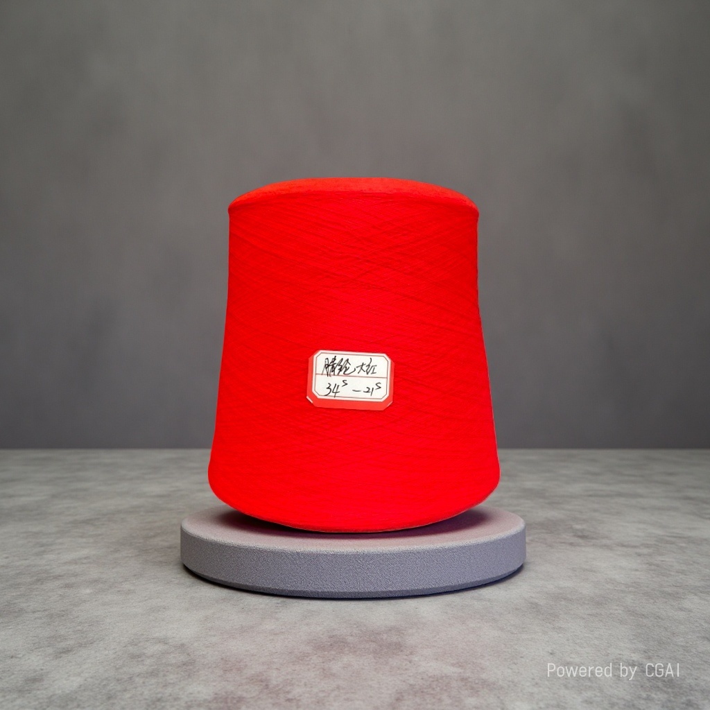 Red yarn tube braided wool, DIY cotton thread acrylic blend, multiple specifications available for selection Specification image