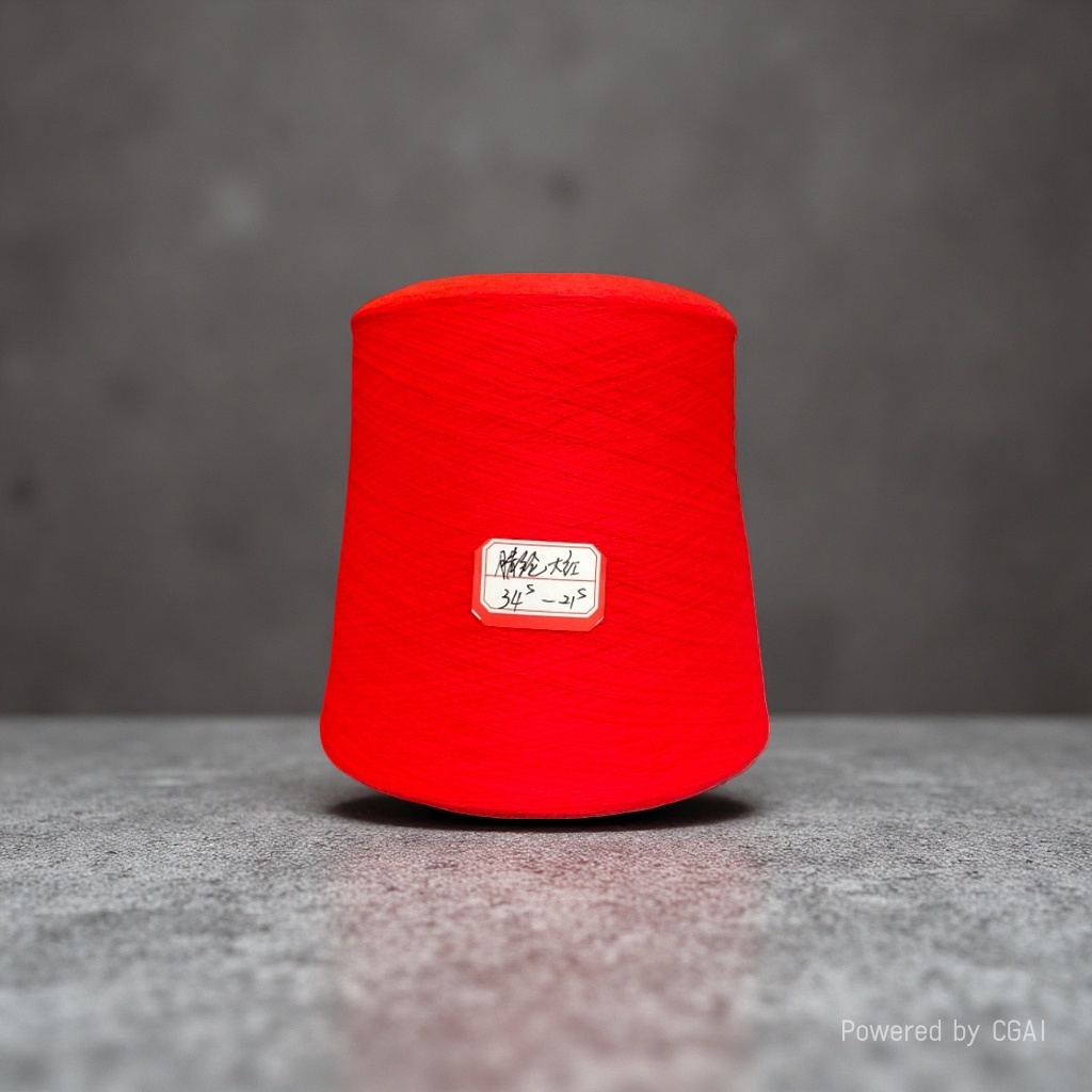 Red yarn tube braided wool, DIY cotton thread acrylic blend, multiple specifications available for selection