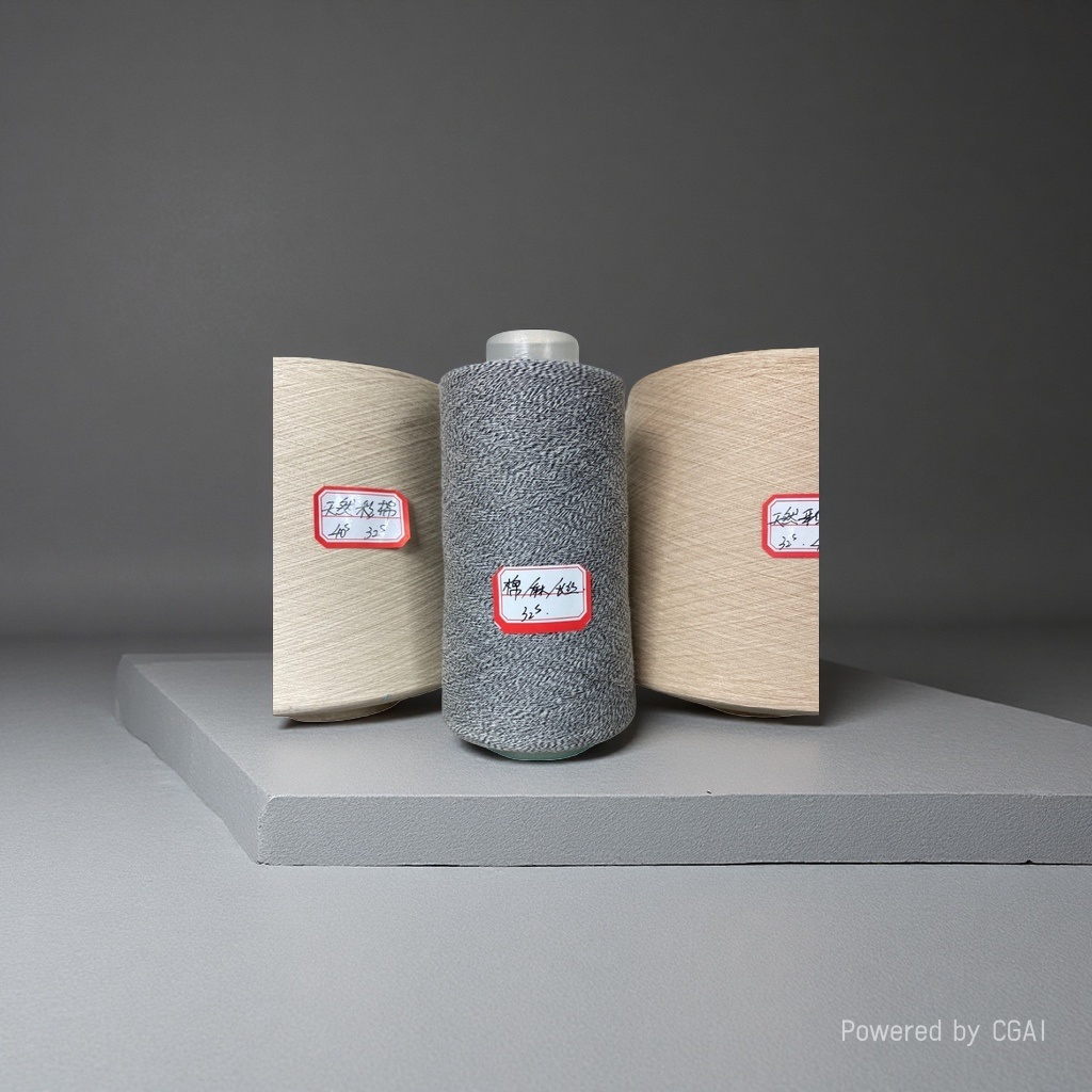 Grey blended stranded yarn, cashmere yarn, cotton yarn, hand rope textile products
