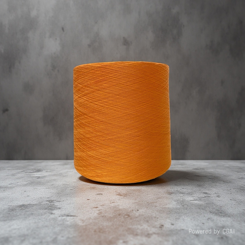 Cotton-padded milk cotton spun yarn, orange wool ball, 6mm nylon core baby hand-woven thread