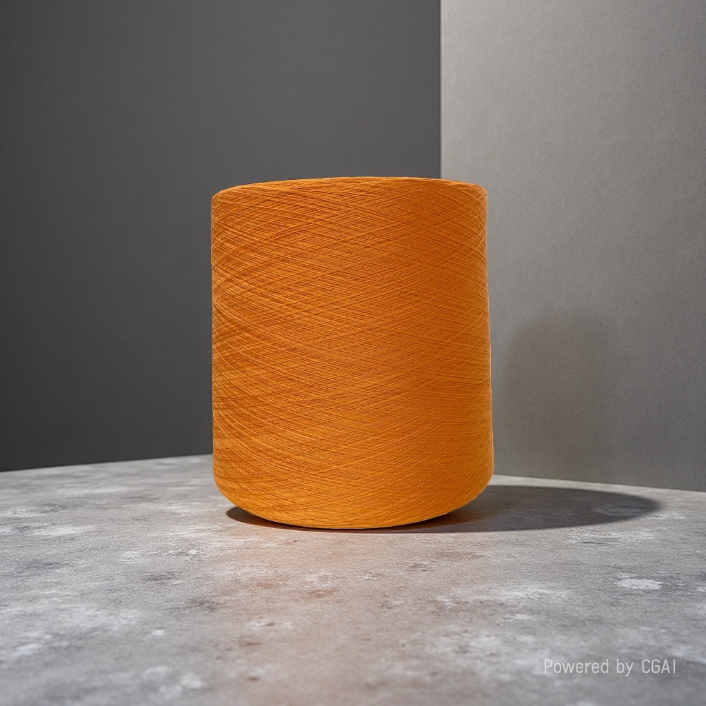 Cotton-padded milk cotton spun yarn, orange wool ball, 6mm nylon core baby hand-woven thread Specification image