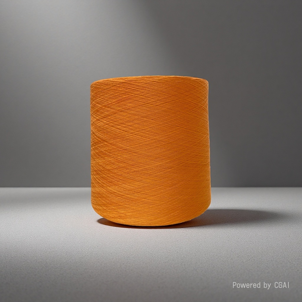 Cotton-padded milk cotton spun yarn, orange wool ball, 6mm nylon core baby hand-woven thread details Picture