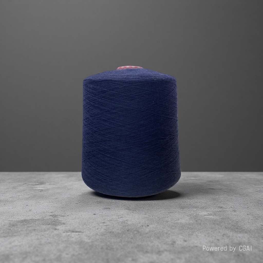 Cotton and milk cotton dark blue wool ball, 6mm nylon core baby special yarn