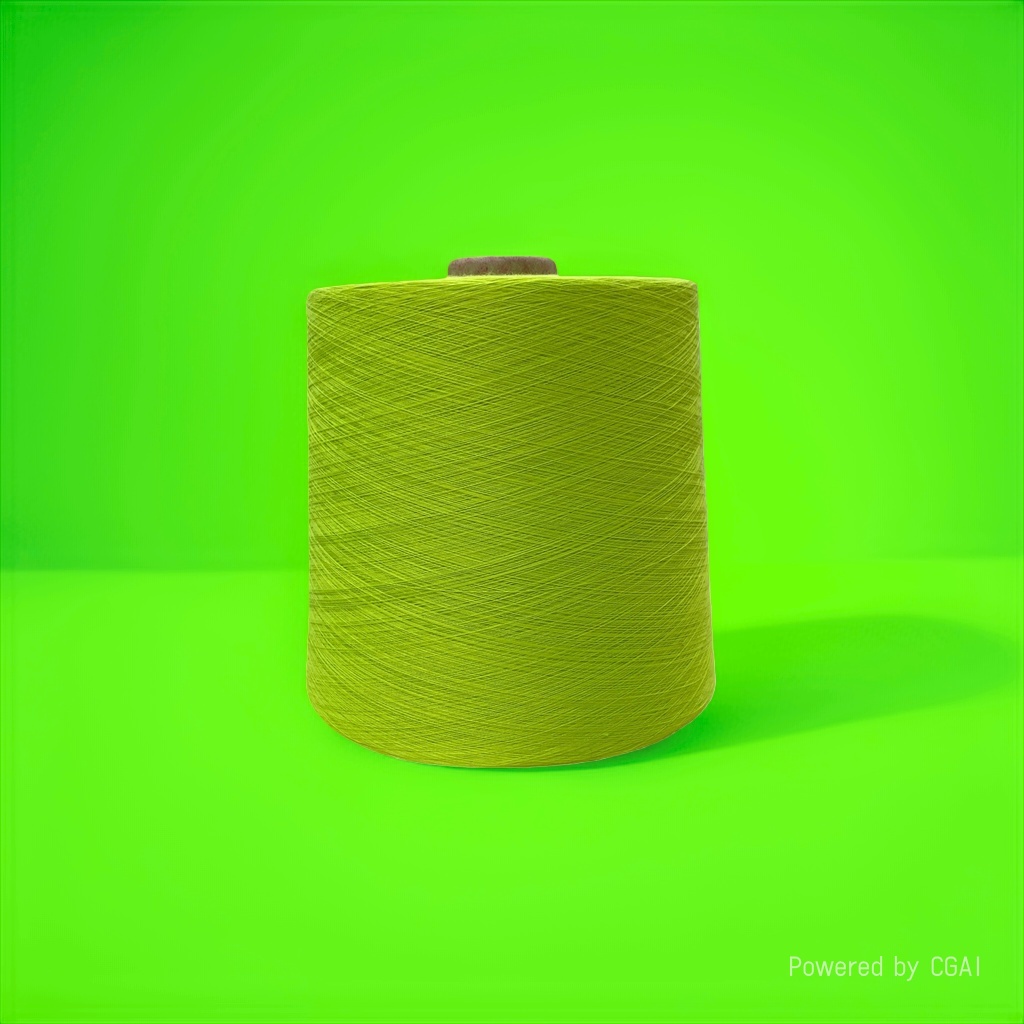 Fluorescent green yarn tube, hand-knitted wool, cotton thread for crochet, 100g details Picture