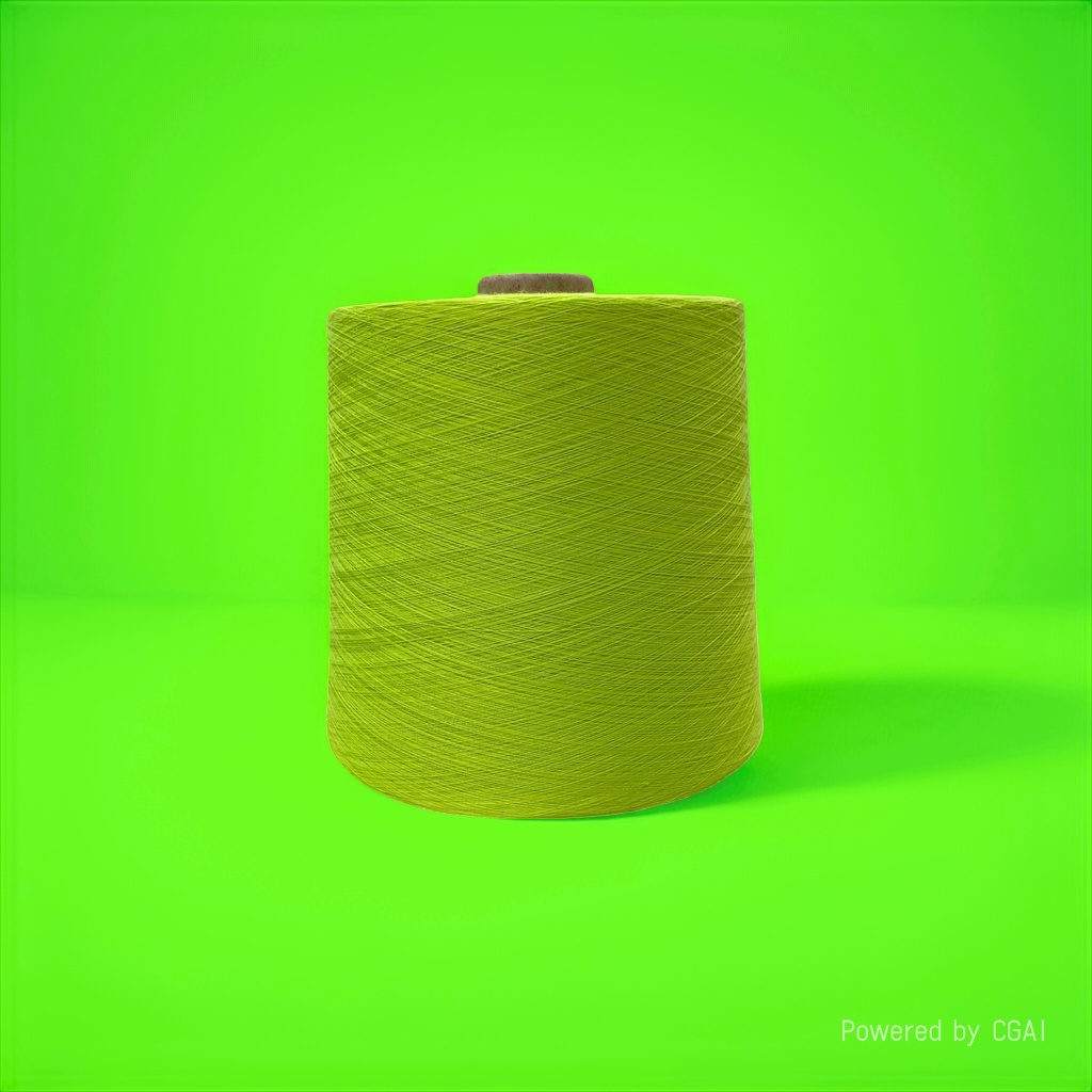 Fluorescent green yarn tube, hand-knitted wool, cotton thread for crochet, 100g