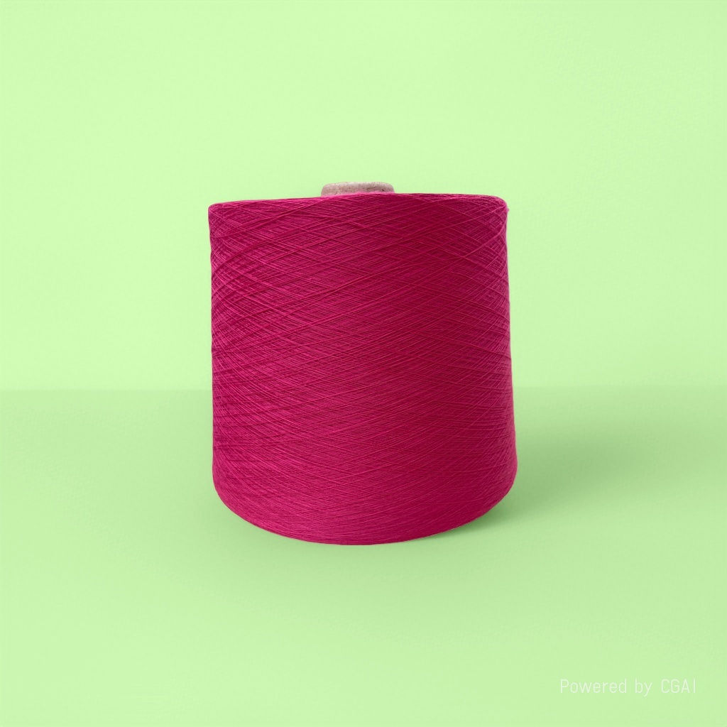 Rose red yarn is used to roll other yarns for DIY knitting details Picture