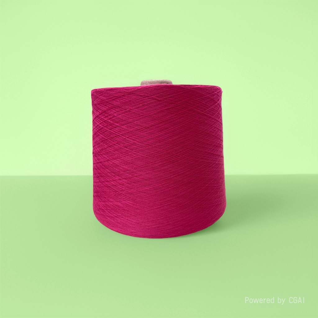 Rose red yarn is used to roll other yarns for DIY knitting