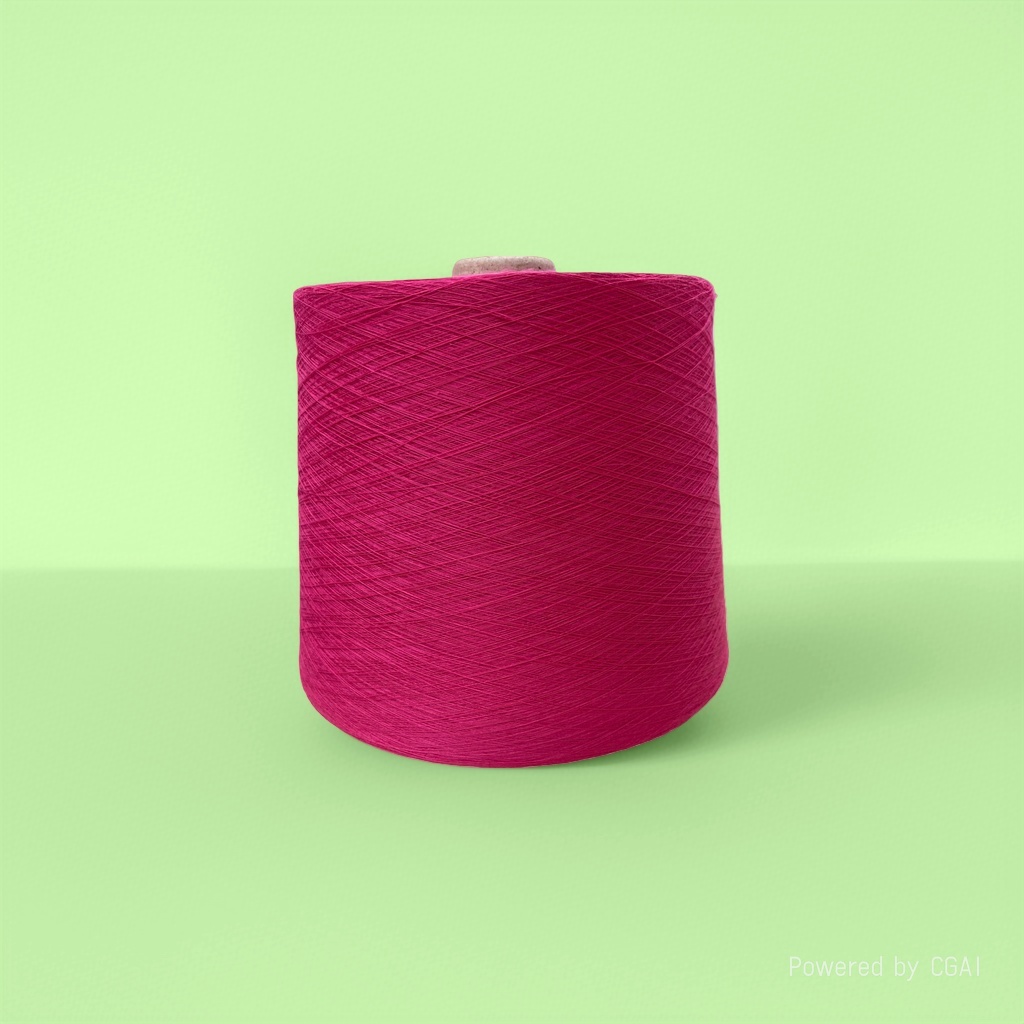 Rose red yarn is used to roll other yarns for DIY knitting Application Scenario