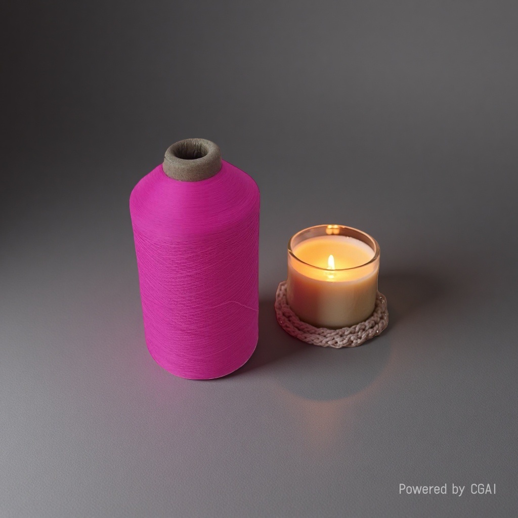 Rose-red spool, No. 72 jade thread, steel wire and wax rope woven Milan rope details Picture
