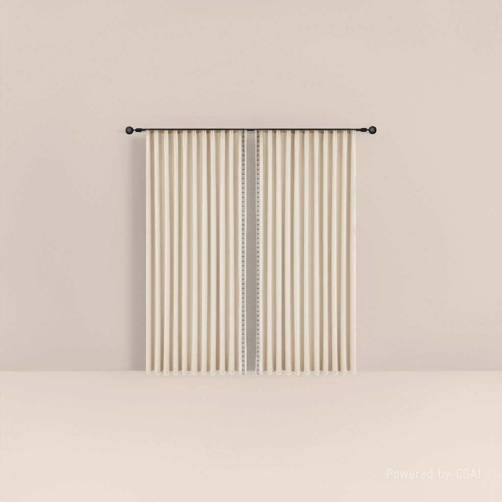 Beige vertical striped lace curtain fabric with French style handle pattern Application Scenario