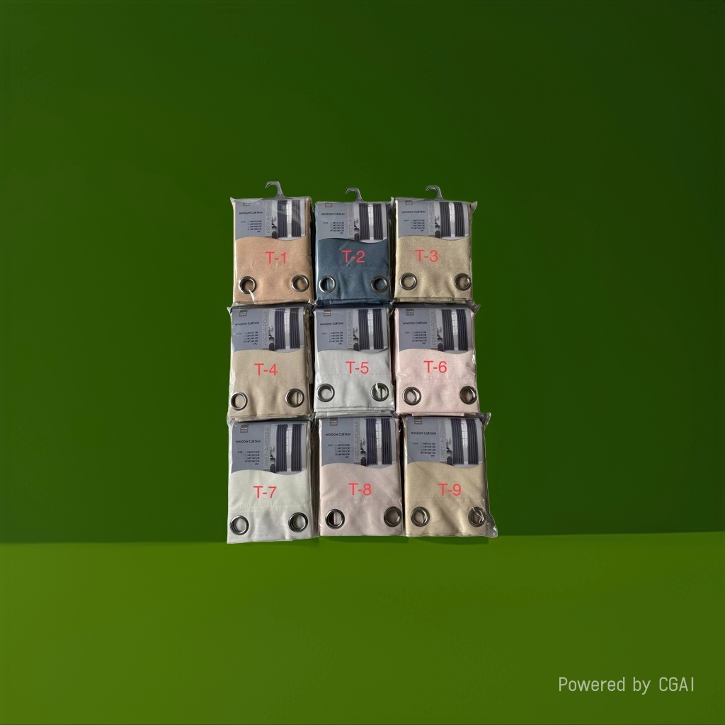 Multi-color curtain product packaging, other universal curtains, simple, environmentally friendly and dust-proof bags details Picture