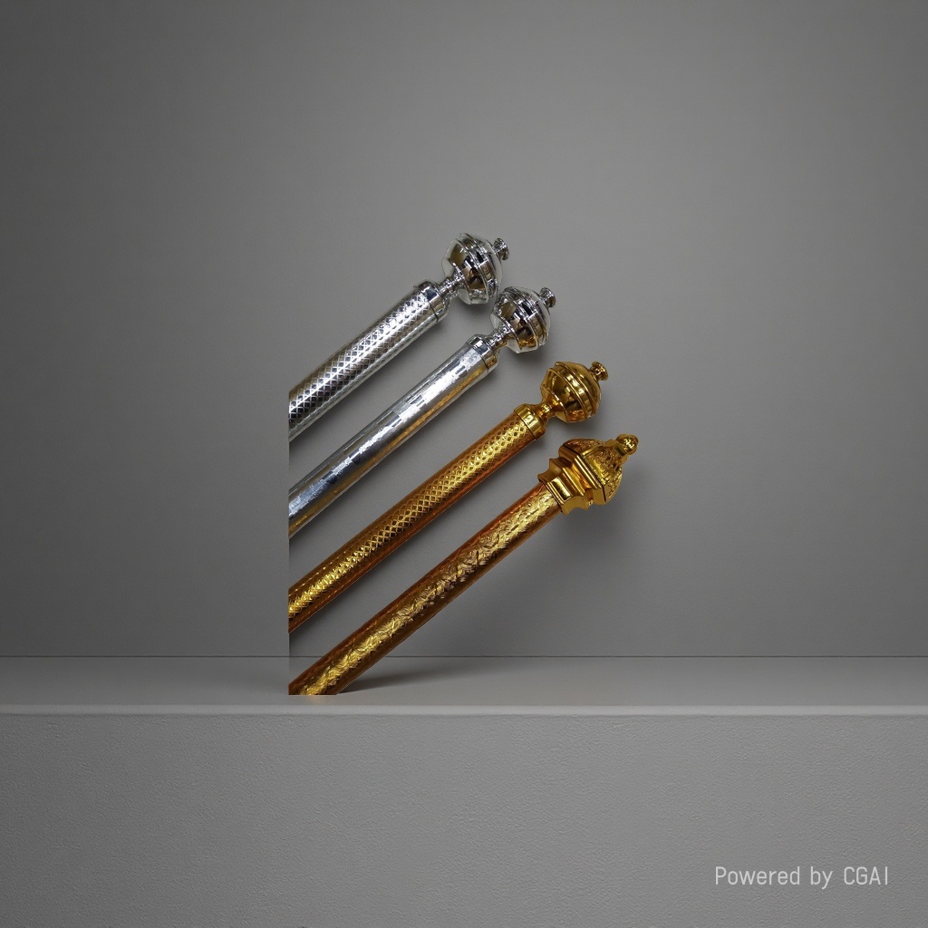 Silver and gold decorated scepds with tassels, 5A colored zircon uncut cold weapon handicrafts, collected in the scenic area Specification image