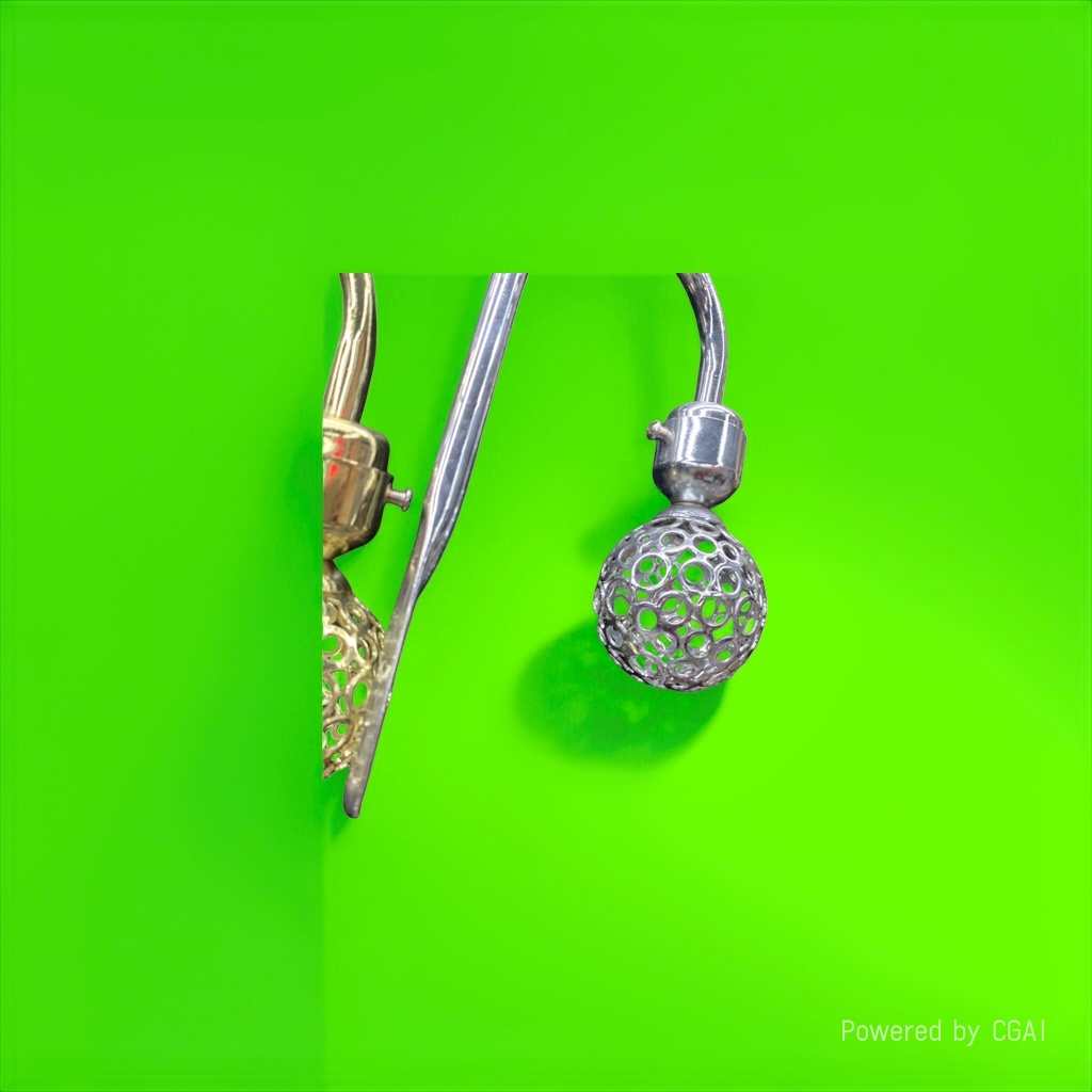 Silver hollowed-out spherical decorative hook, Virgin Mary Arab pendant, doughnut crocheted hook Specification image