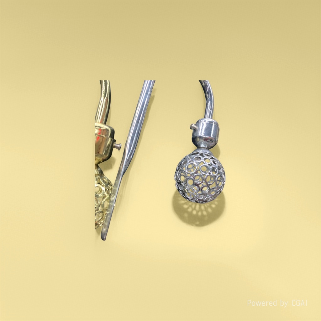 Silver hollowed-out spherical Virgin Mary Arab pendant donut crocheted decorative hook Specification image