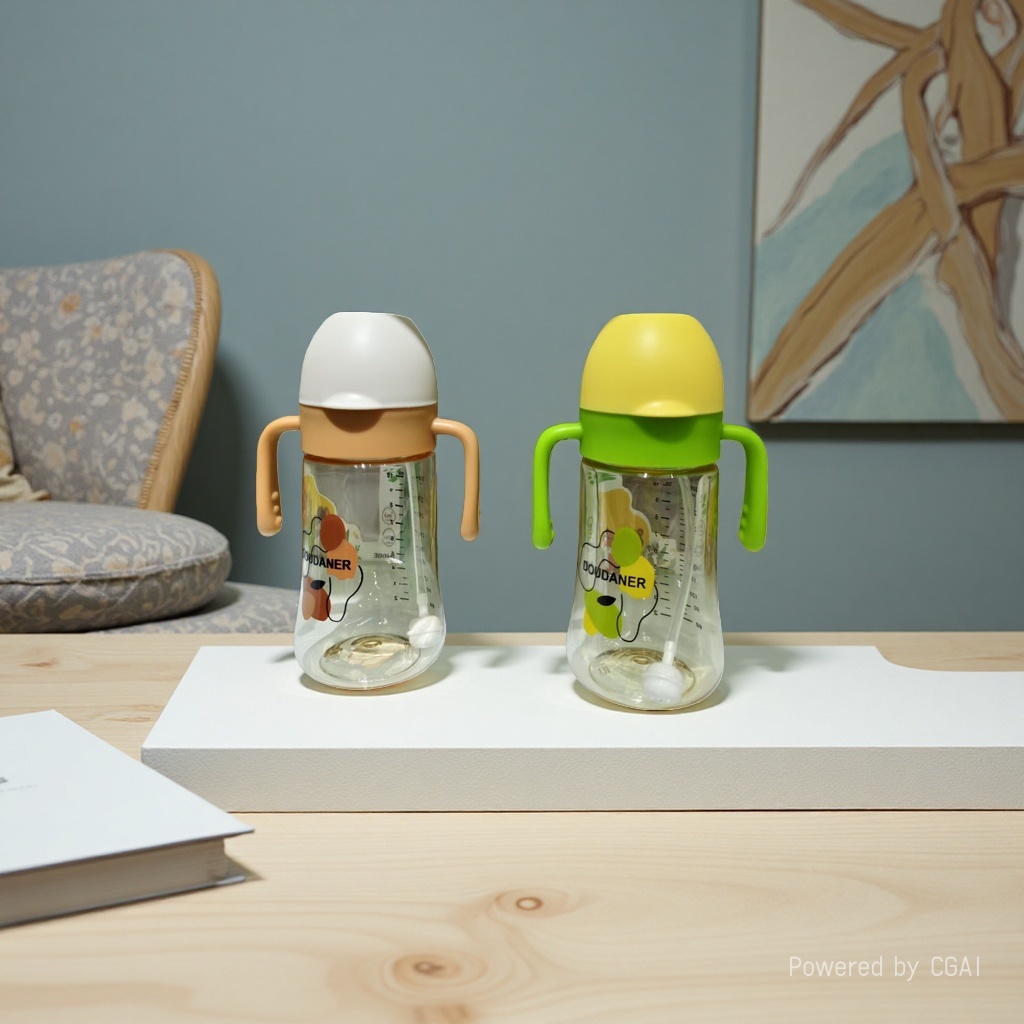 300ML 240ML flip biberón biberón bebé mamás y bebés chupeta antiflflación de silicona biberón de plástico de boca ancha 125323955 Specification image