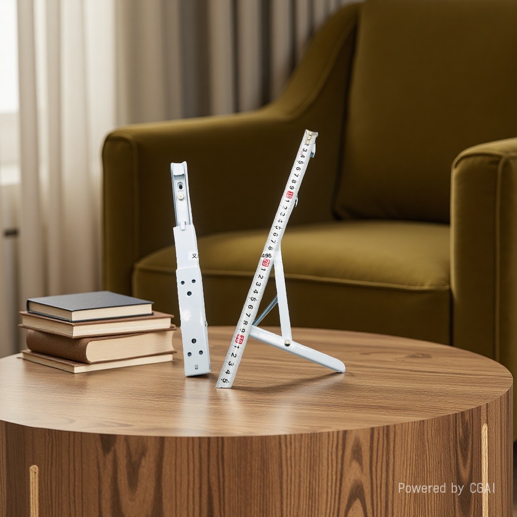 Xingquan Department Store's white metal folding stand tape measure, a two-in-one measuring ruler for waist and height Application Scenario