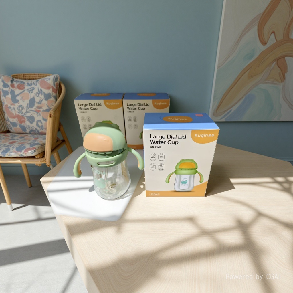 Customized dopamine-green frog-shaped glass water cup and tea cup gift cup Application Scenario