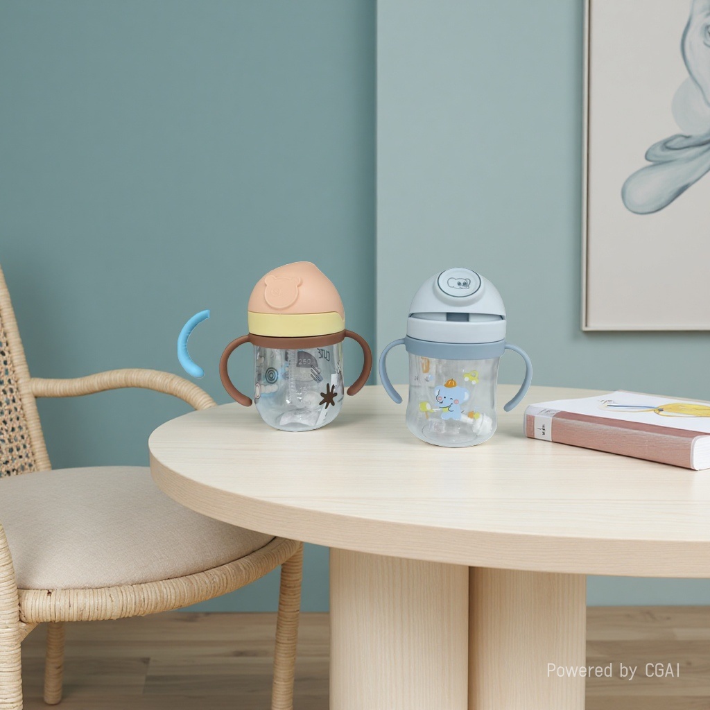 زجاجات مياه بلاستيكية لماء الأطفال القرناء بالألوان Specification image