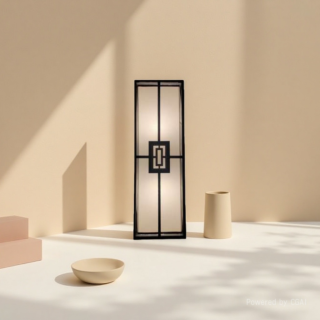 Black-framed rectangular ironwork style indoor wall lamp and beauty lamp Application Scenario