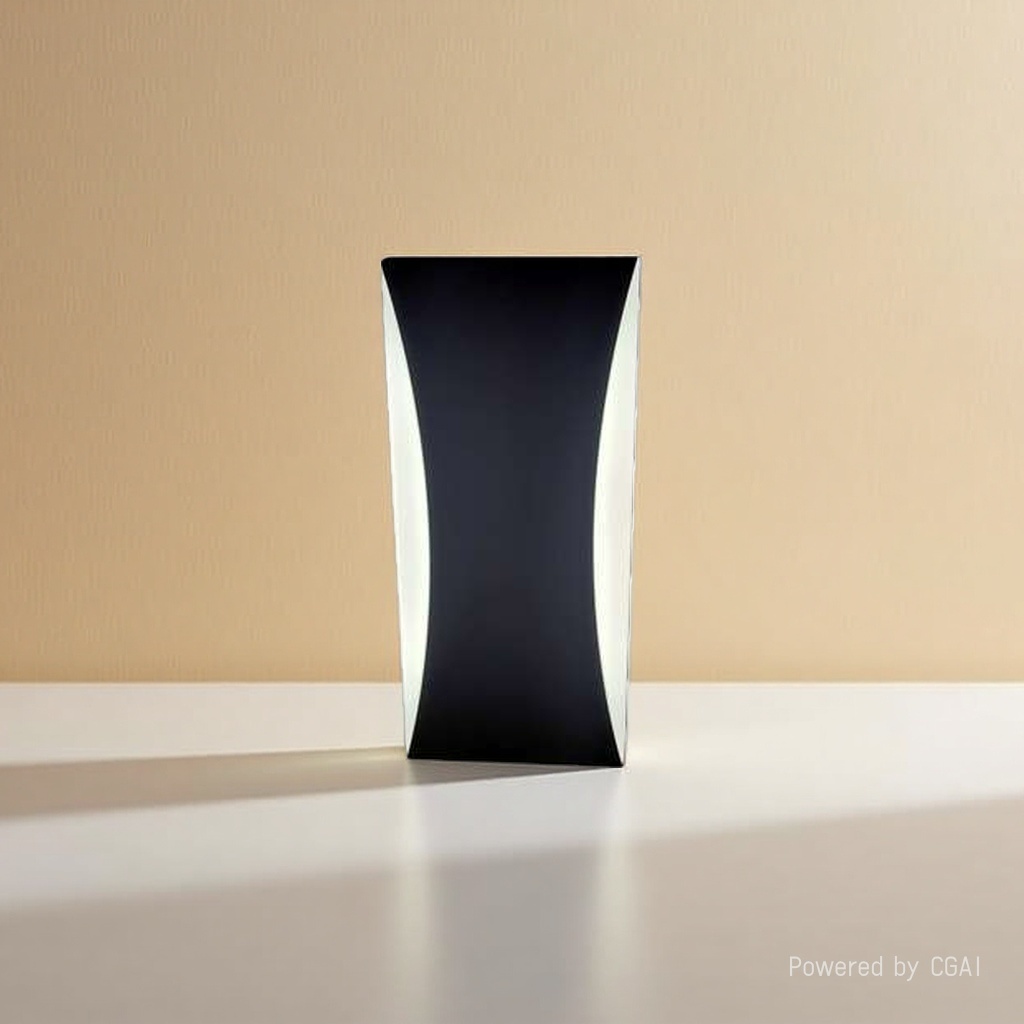 The black arc-shaped iron wall lamp for indoor beauty lighting features a simple and modern style Specification image