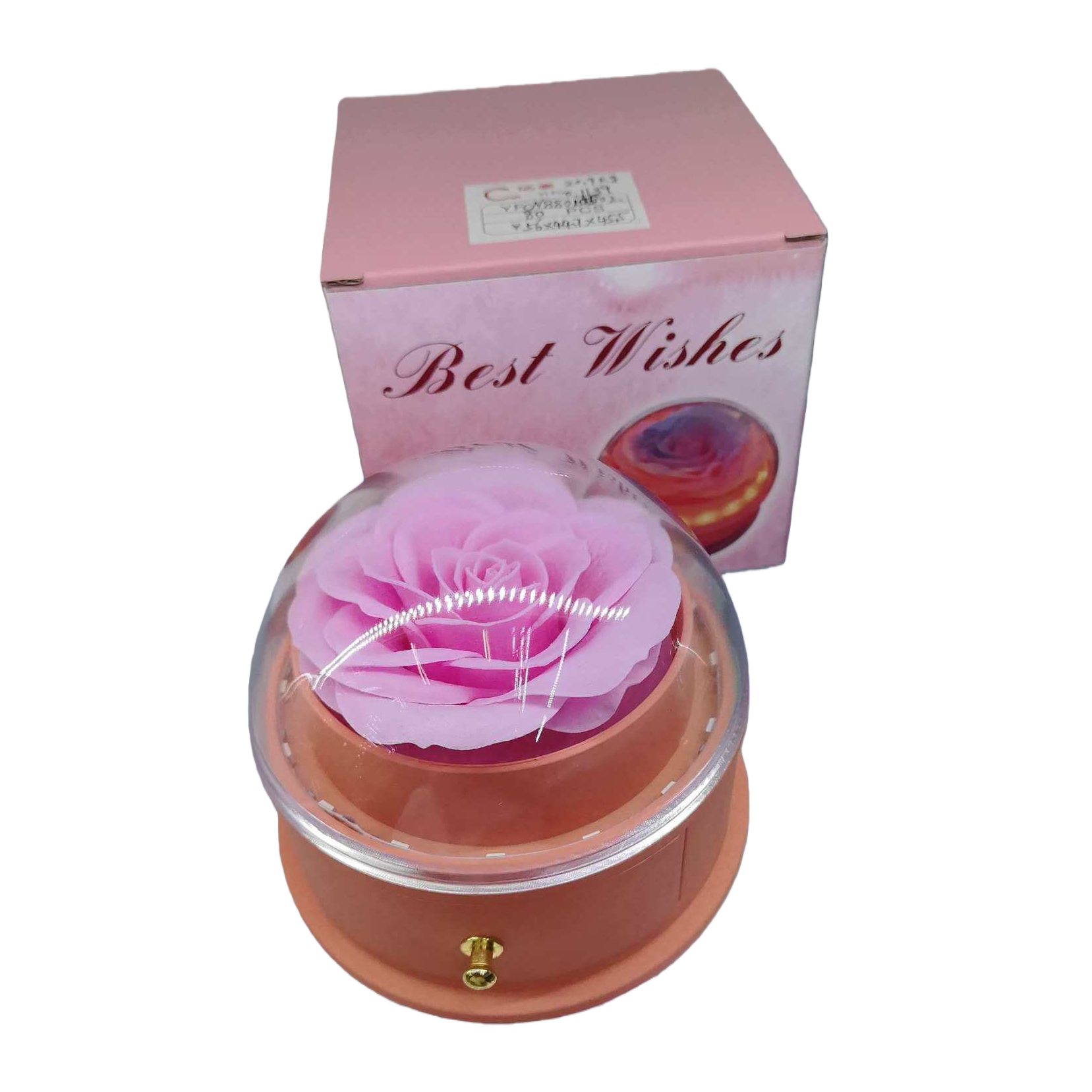 Creative pink rose ball decorative glass large tea vase decoration vase Item Picture