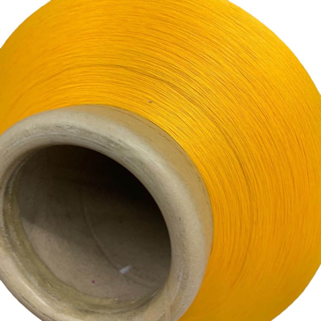 Wholesale of yellow woolen yarn rolls for hand-woven shawls Item Picture