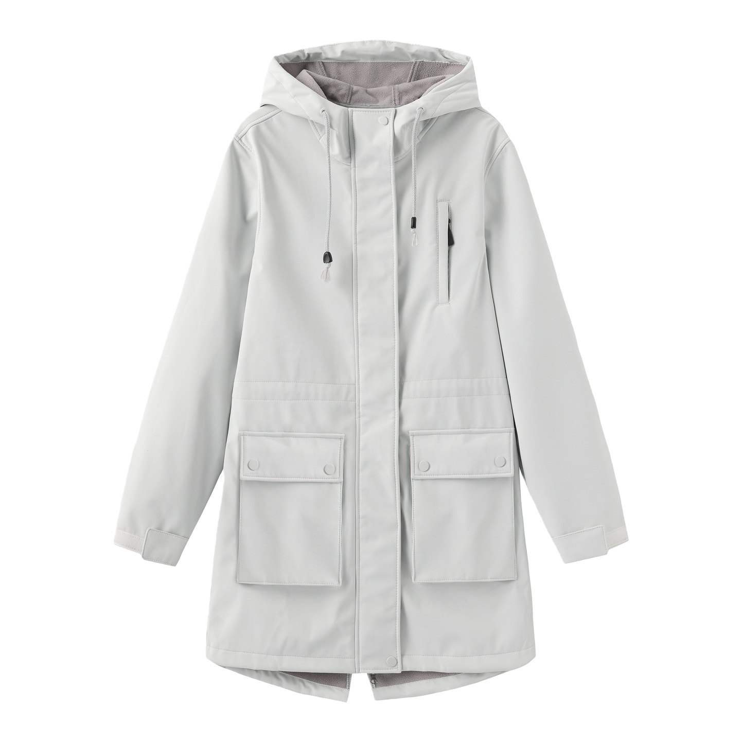 European and American autumn and winter jackets for women, European size rainproof hooded women, raincoats, coats, windbreakers, women in white Application Scenario