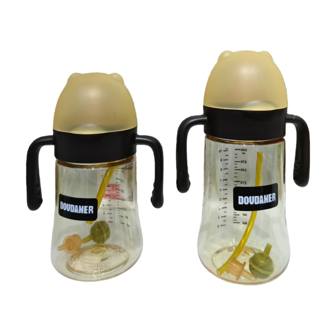زجاجة حليب بحجم 300ML 240ML تحتوي على زجاجة حليب مبطنة للأمهات والرضع ذات فم مضاد للانتفاخ من السليكون Item Picture