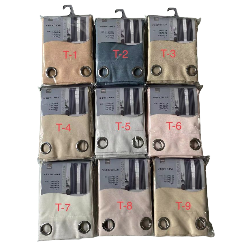 Multi-color curtain product packaging, other universal curtains, simple, environmentally friendly and dust-proof bags Item Picture