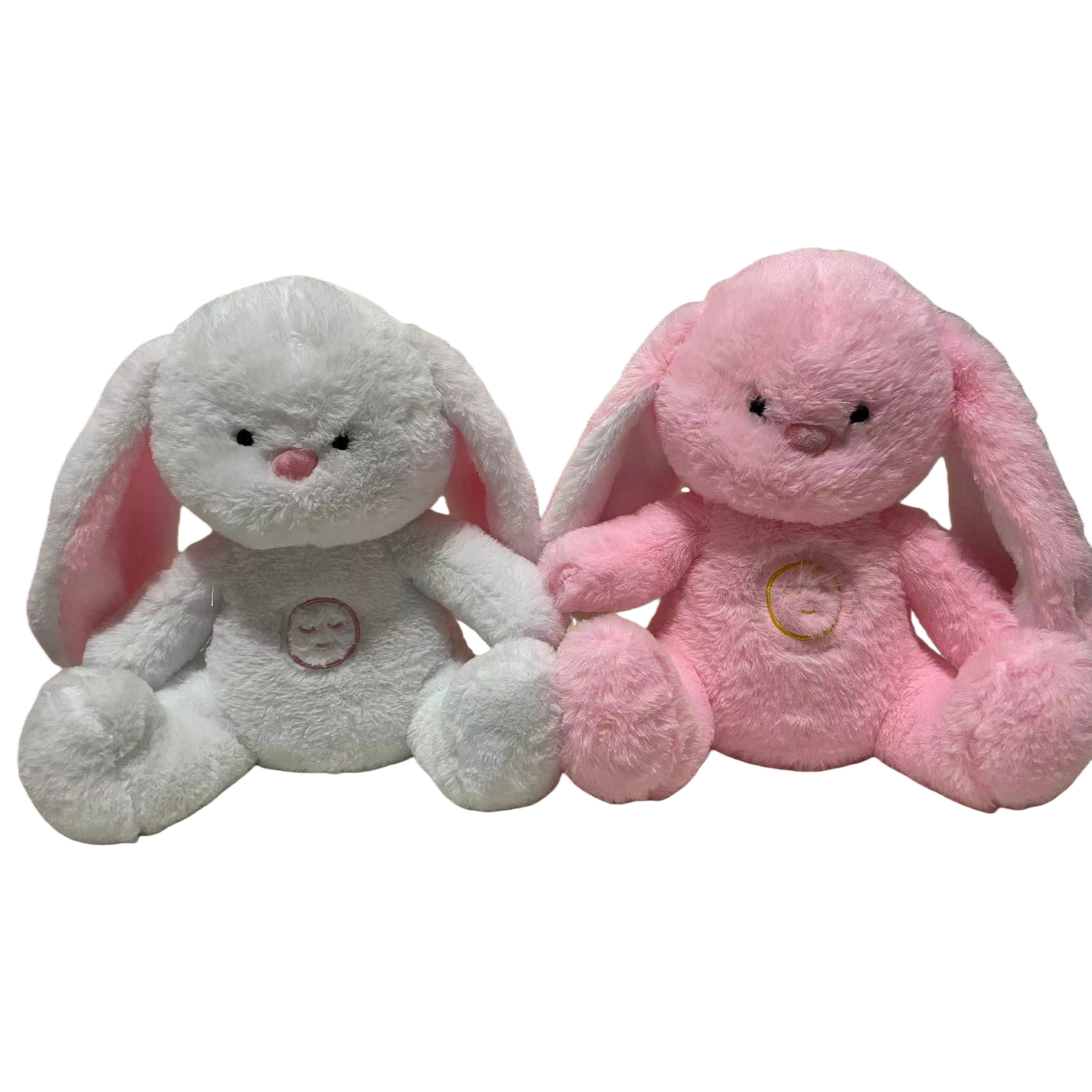 The white and pink rabbit dolls of the Breathing series, with four levels of movement, are cute plush rabbits