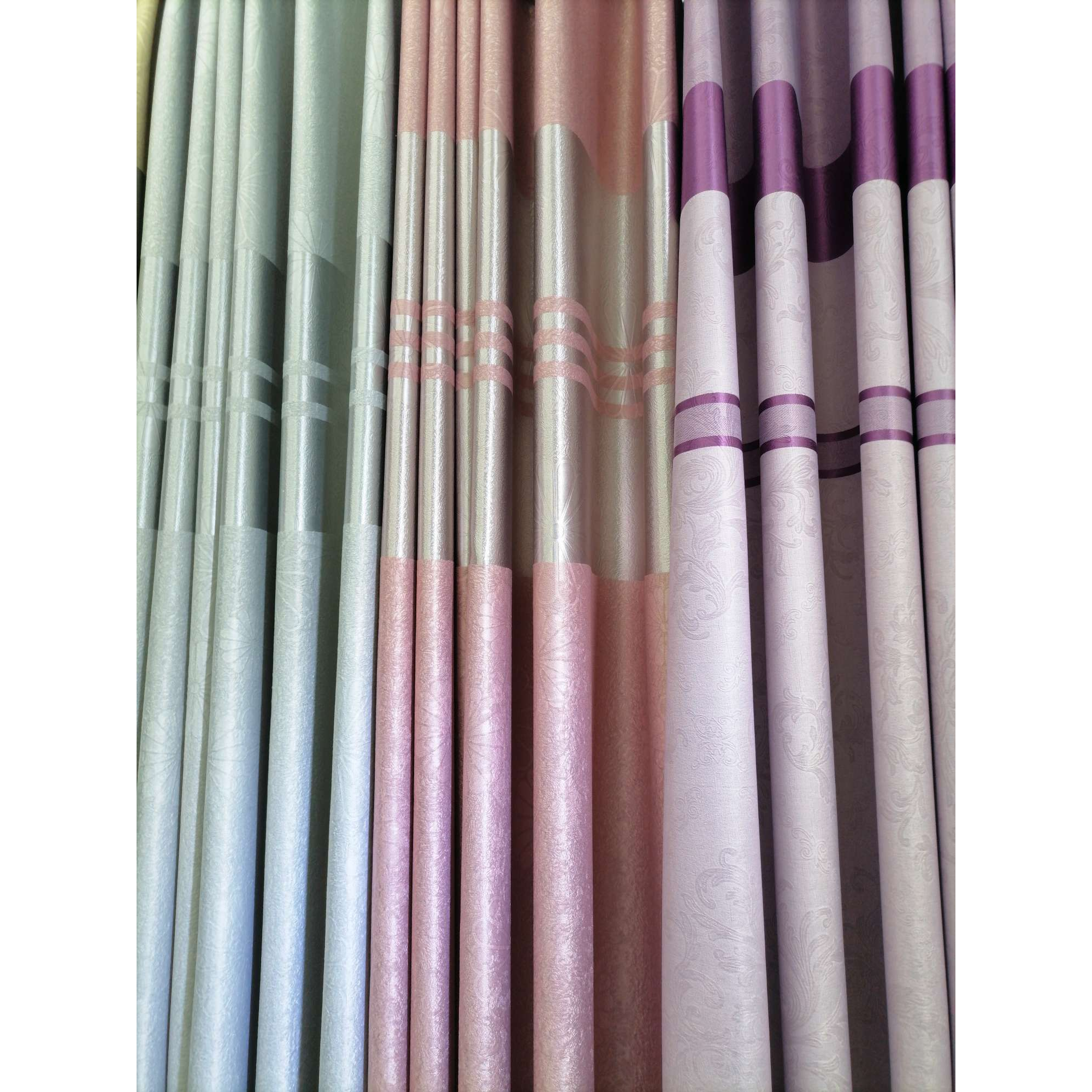 ستائر ستائر مصنوعة من الكتان نصف ملونة، ستائر أوتوماتيكية Item Picture