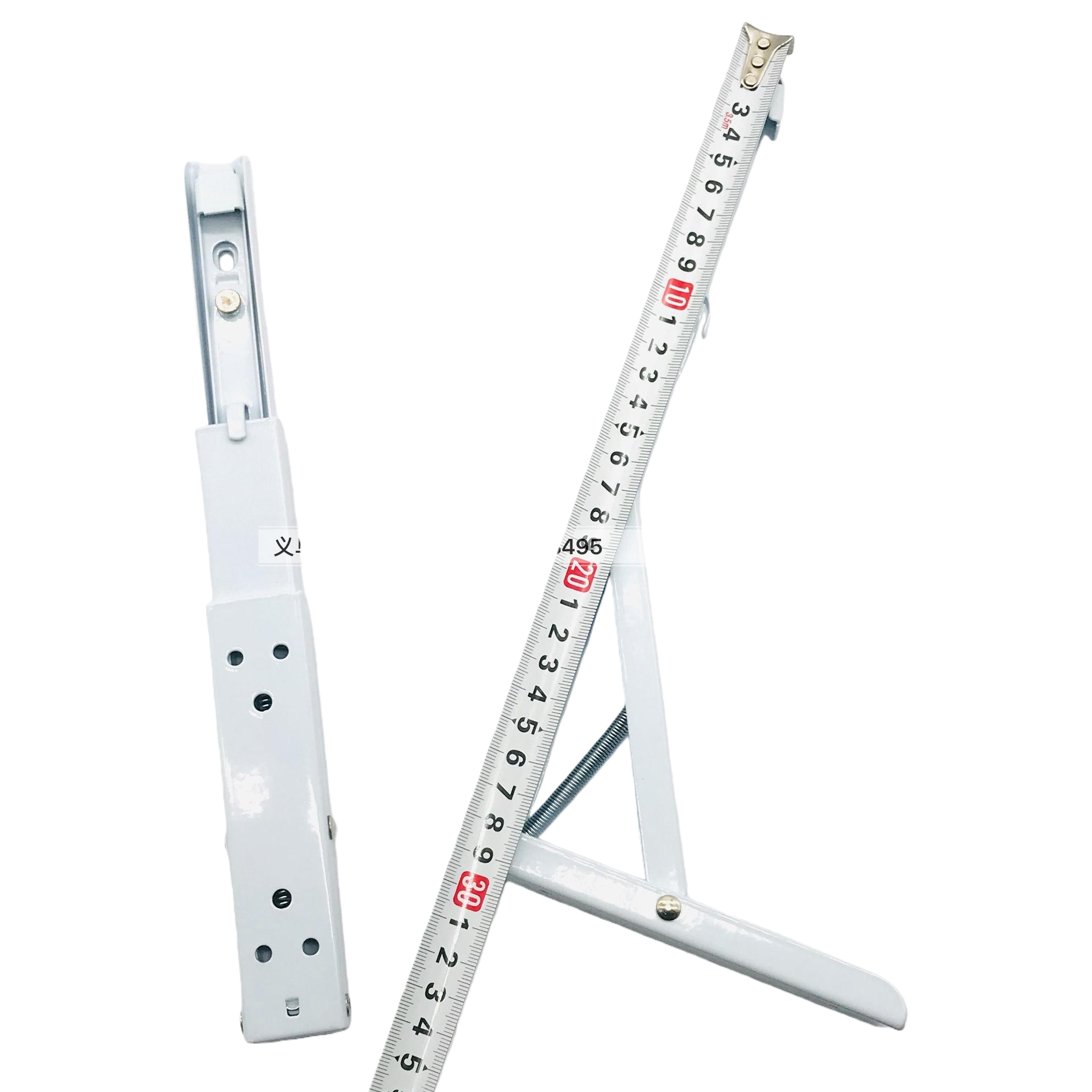 Xingquan Department Store's white metal folding stand tape measure, a two-in-one measuring ruler for waist and height Item Picture