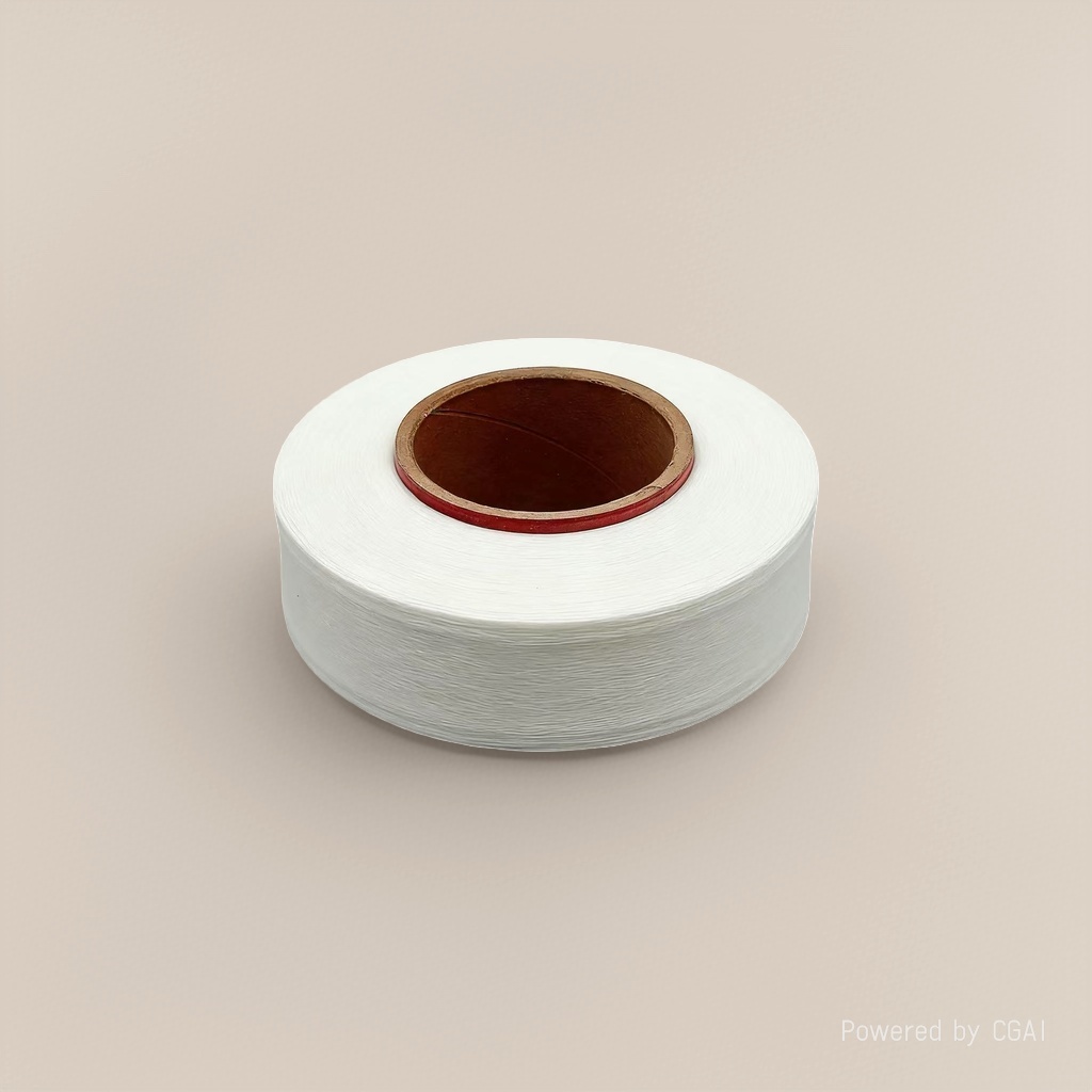 White yarn is rolled around other yarns, cotton is soft, and is used for hand-crocheting wool