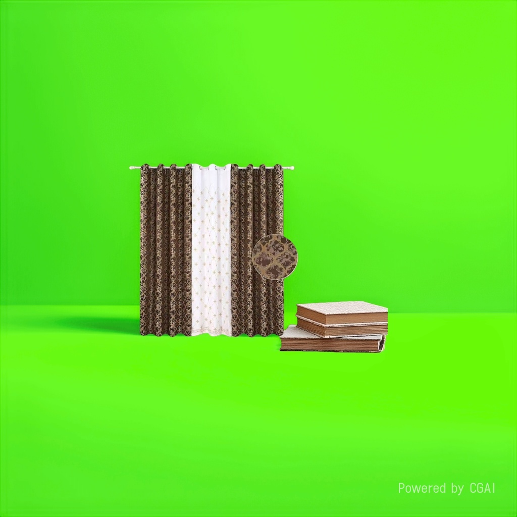ستائر من نوع ستائر من الريشة الفرنسية ذات اللون البني Specification image