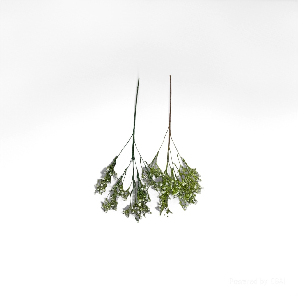White small flower branches, silk flowers, artificial flower silk ribbons, cocoa ornaments, artificial flower heads Specification image