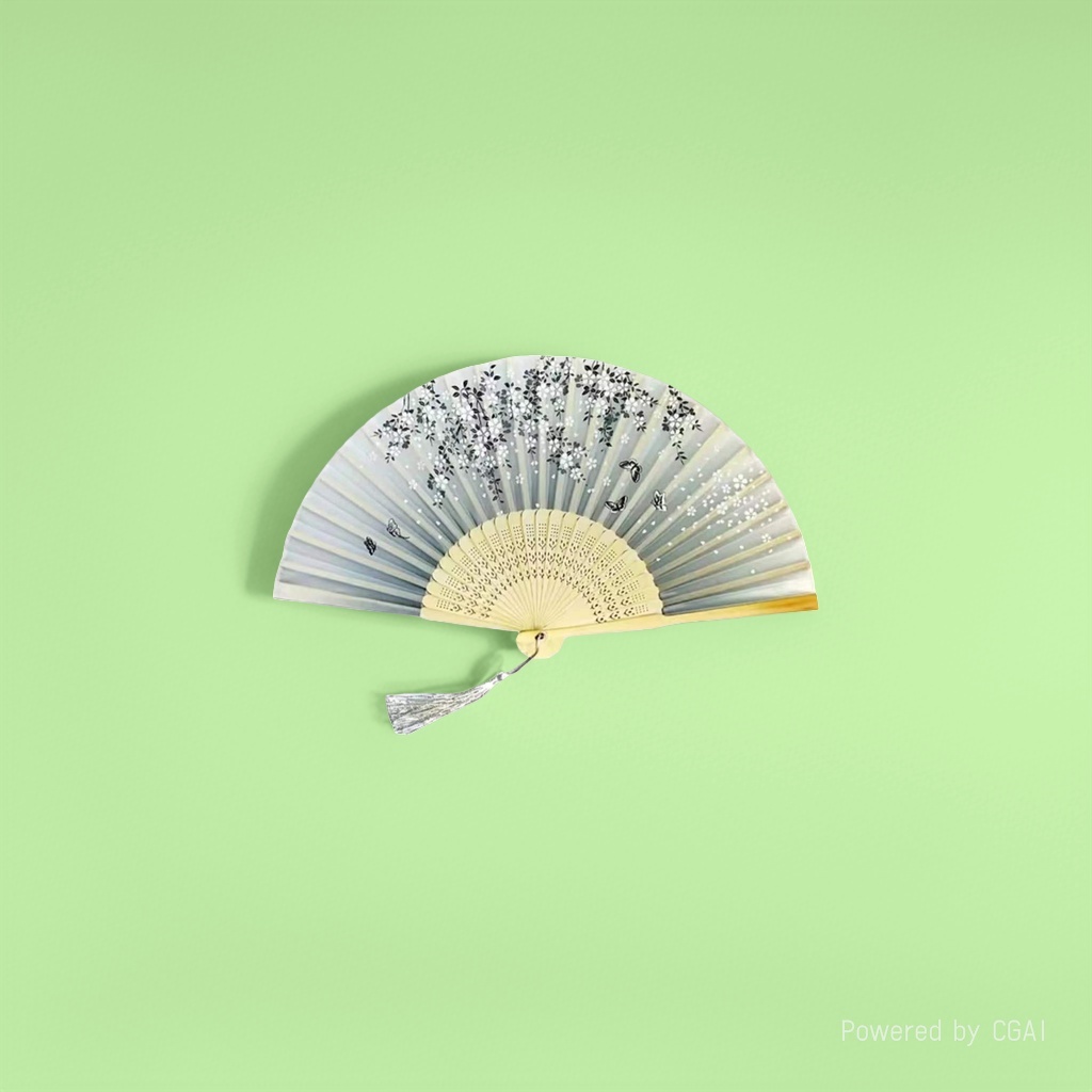 定制广告扇 淡雅花卉蝴蝶图案招生宣传用工业扇