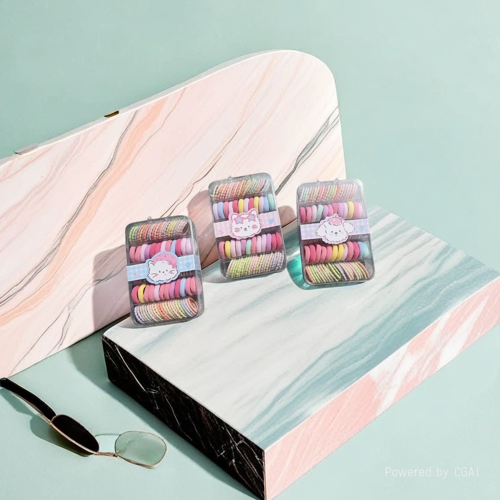 Colorful hair band storage box, wooden jewelry box, jewelry bag and accessory box, inner lining with buckle, necklace packaging box Specification image