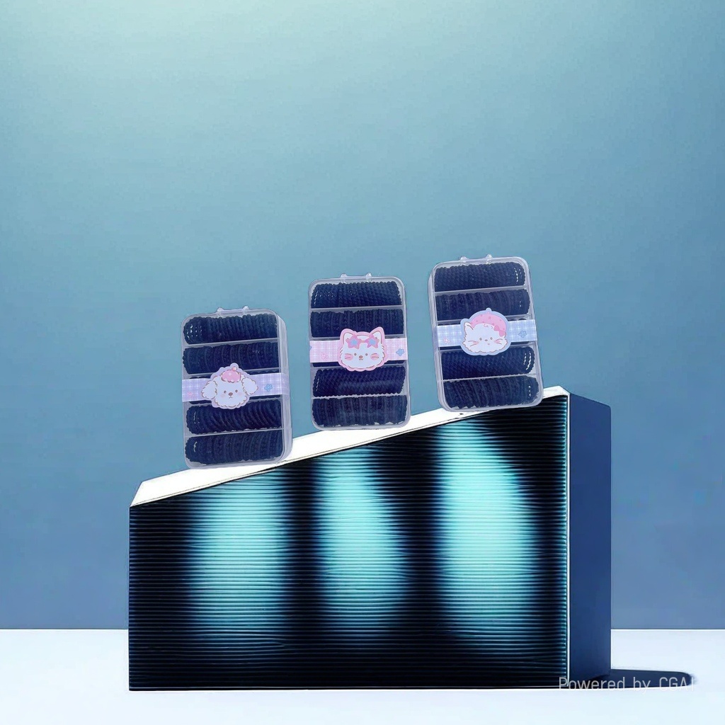 Black large intestine hair band accessories are fashionable and versatile Application Scenario