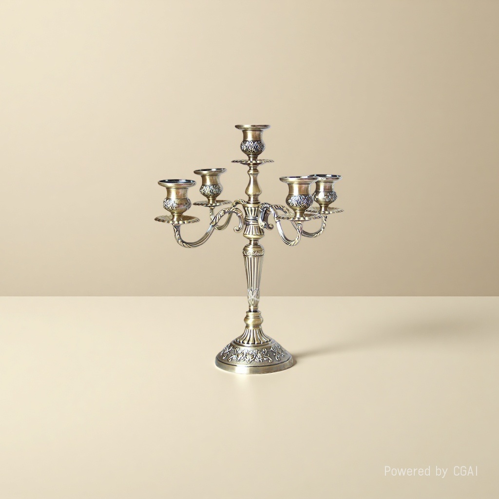LED bronze five-candlestick e-sports atmosphere magnetic attraction light box artificial flower lotus decorative light Application Scenario