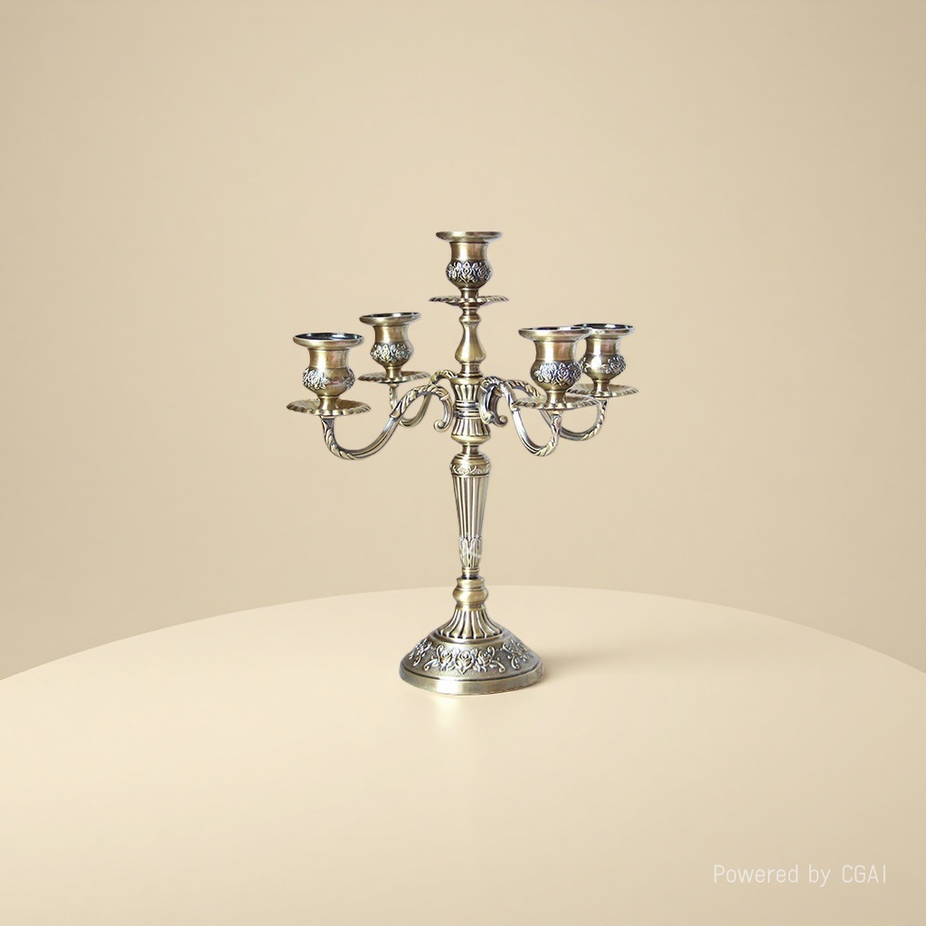 LED bronze five-candlestick e-sports atmosphere magnetic attraction light box artificial flower lotus decorative light Specification image