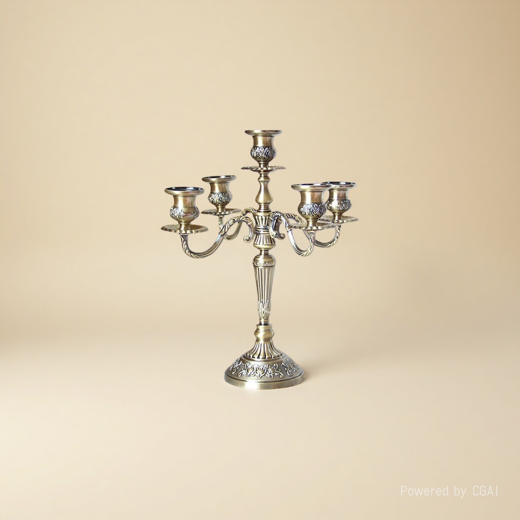 LED bronze five-candlestick e-sports atmosphere magnetic attraction light box artificial flower lotus decorative light details Picture