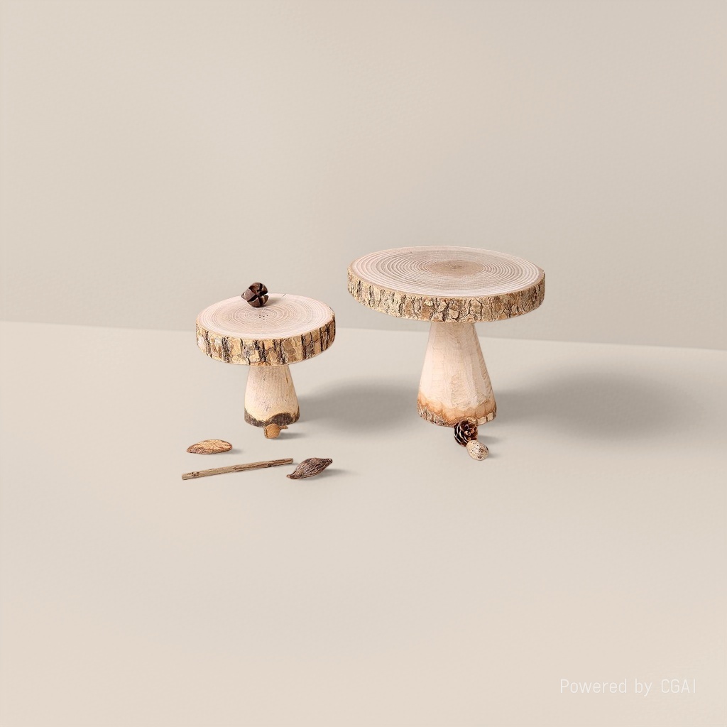 Wooden mushroom display stand decoration wooden handicraft ornaments Application Scenario